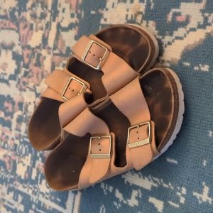 Women's Rose Gold Birkenstock Arizona 39 Narrow